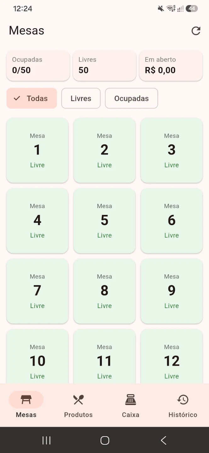 Comanda app screenshot