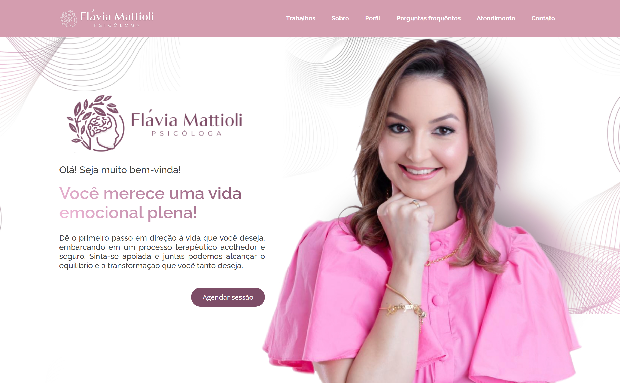 Flávia Mattioli website homepage