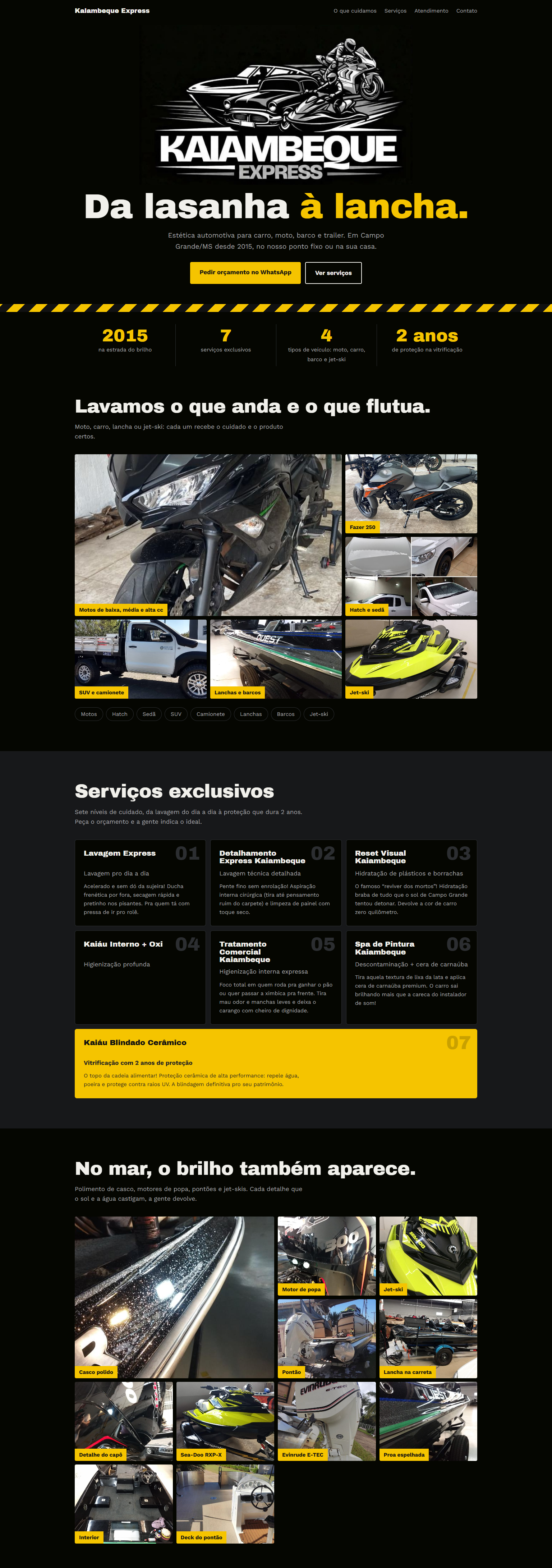 Kaiambeque Express website homepage