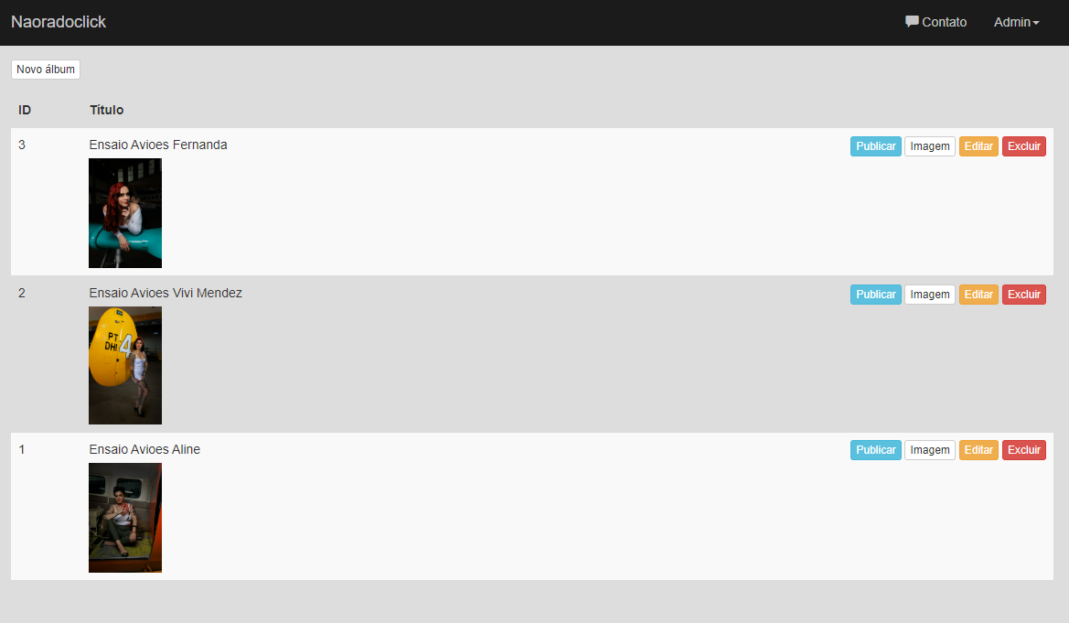 Naoradoclick administration dashboard