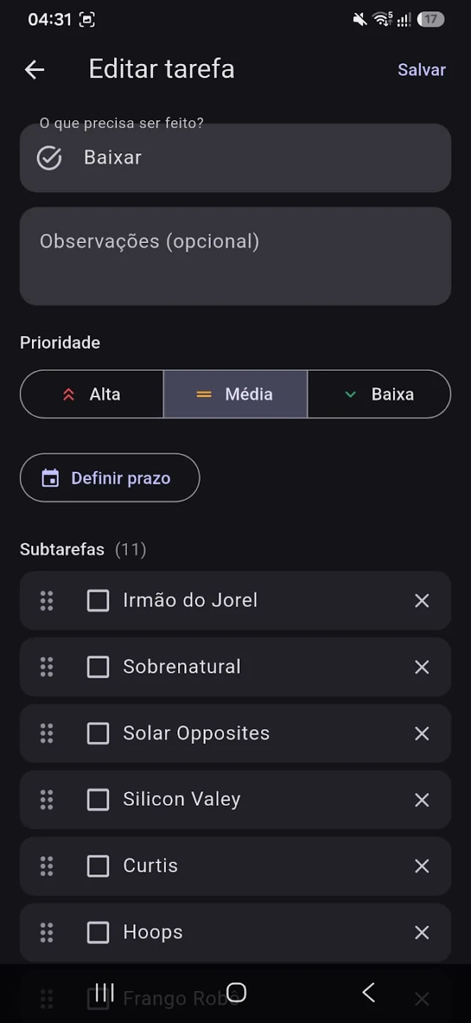 Atividades app screenshot